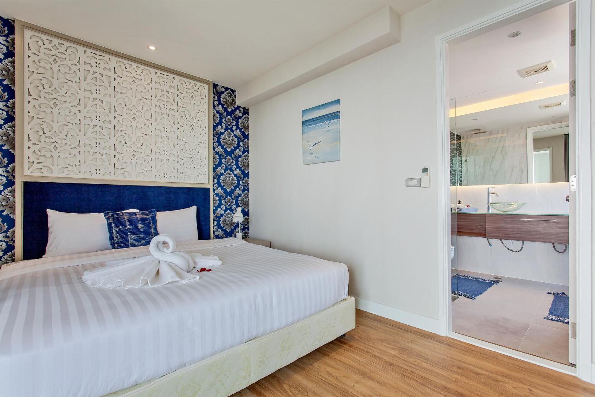 شقة Grande Carribean - Seaview - Jomtien -Free Taxi From The Airport باتايا الغرفة الصورة